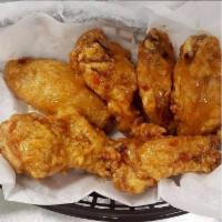A6. Fried Chicken Wing · 6 pieces.