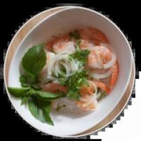 P2. Pho Tom · Noodle, chicken broth, and shrimps.