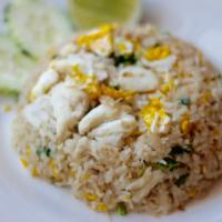 Kow Pad Pu (Crab Meat Fried Rice) · Fried rice w/ egg, scallions, and crab