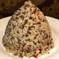 Kow Glong Quinoa (Quinoa Brown Rice Mix) · Cooked Quinoa with brown rice.