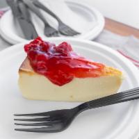 Cheesecake · Plain, strawberry or cherry.