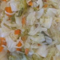 Steamed Cabbage · What can we say? Our steamed cabbage is simply amazing! 1-pint 