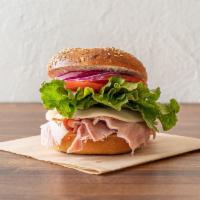 Ham Sandwich · Choice of Bagel, Choice of cheese, Lettuce, tomato, onion
