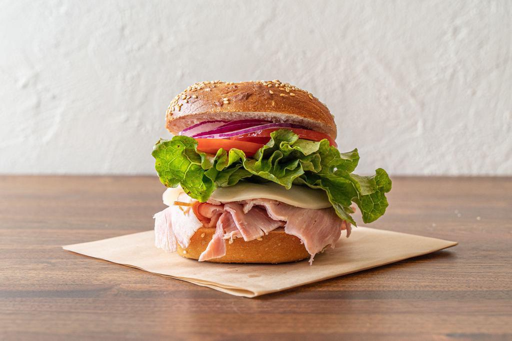 Ham Sandwich · Choice of Bagel, Choice of cheese, Lettuce, tomato, onion