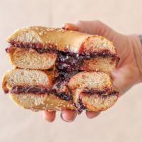 PB and Locally Made J Sandwich · Peanut butter and jelly or jam. 
