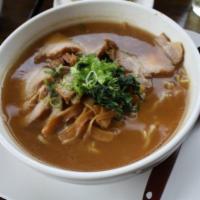 Tonkotsu Ramen · Most popular. Roast pork, egg and noodle in pork base hot broth. 