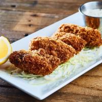 Fried Oyster · Crispy Oyster / Sliced cabbage on bottom / Ranch on the side