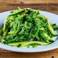 Cucumber Seaweed Salad · Cucumber and seasoned seaweed and mixed ginger dressing