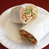 Chicken Teriyaki Wrap · Chicken breast with special sauce, assorted steamed veggies and brown rice.