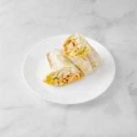Buffalo Chicken Wrap · Spicy Buffalo chicken strips with lettuce and chunky blue cheese. Served in your choice of w...