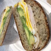 The Ditty Breakfast Sandwich · Grilled turkey, pepperjack cheese and avocado.