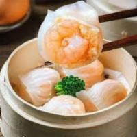 seafood shuimai 蟹子蝦燒賣 · 3pcs