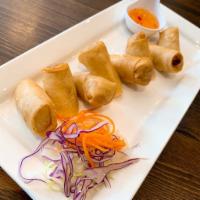 Spring Roll · Cabbage, carrot, celery, and glass noodle, served with sweet chill sauce.