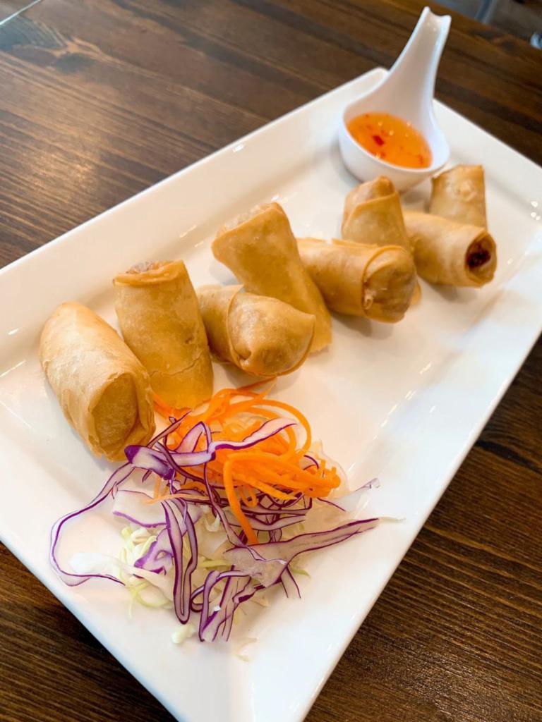 Spring Roll · Cabbage, carrot, celery, and glass noodle, served with sweet chill sauce.