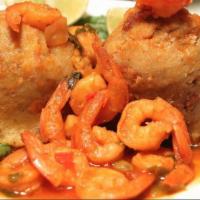 Camarones con mofongo/ Mofongo With shrimps · 