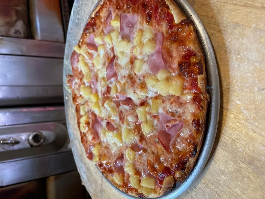 Hawaiian Pizza · Cheese, pineapple and Canadian bacon.