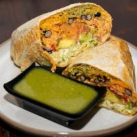 Carnitas Burrito · Served with Rice, beans, cheese, guacamole, pico de gallo, lettuce, sour cream. Homemade sal...