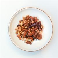 General Chao's Nuts · Crafted in our kitchen, the nut mix is spicy, tingly, and sweet. Perfect as a snack with dri...