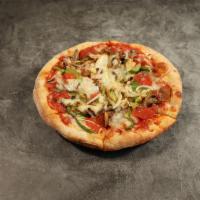 Benny's Special · Pepperoni, sausage, peppers, mushrooms, onions and extra cheese.