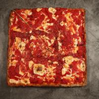 Large Nonna Pie · Our homemade thin crust square with fresh mozzarella topped with plum tomatoes, garlic and b...