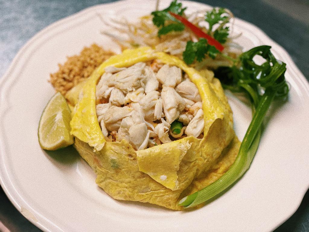 Pad Thai Crabmeat · Our famous Pad Thai with jumbo lump crabmeat