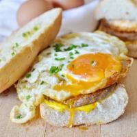 2 Eggs and Sausage Breakfast Sandwich  · 