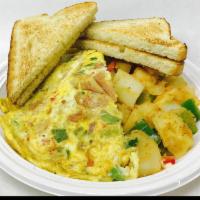 Western Omelette Platter · Served with potato and toast.