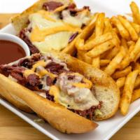 Rafi's Pastrami Sandwich · Served on a toasted 12