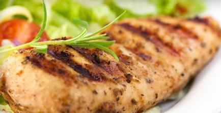Grilled Chicken Breast · Served with rice and beans or moro or tostones and a green salad.