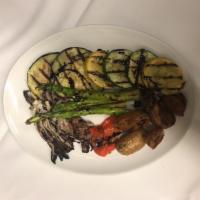 Grilled Vegetable Platter · Eggplant, Asparagus, Roasted Red Peppers, Zucchini, Yellow Squash, Radicchio, Potatoes, Bals...