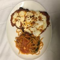 Chicken Parmigiana · Spaghetti Pomodoro