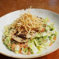 Avocado Caesar Salad · romaine lettuce, pico de gallo, cotija cheese, avocado, tortilla strips, caesar dressing