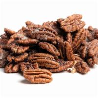 Bourbon Pecans · Our non-GMO pecans are a twist on the classic nut. Pecans are caramelized in sugar and a spl...
