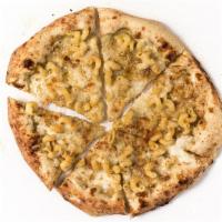 14. Mac and Cheese Pizza · White sauce, shredded mozzarella, cheddar, mac and cheese, bread crumbs. (This Pizza can not...