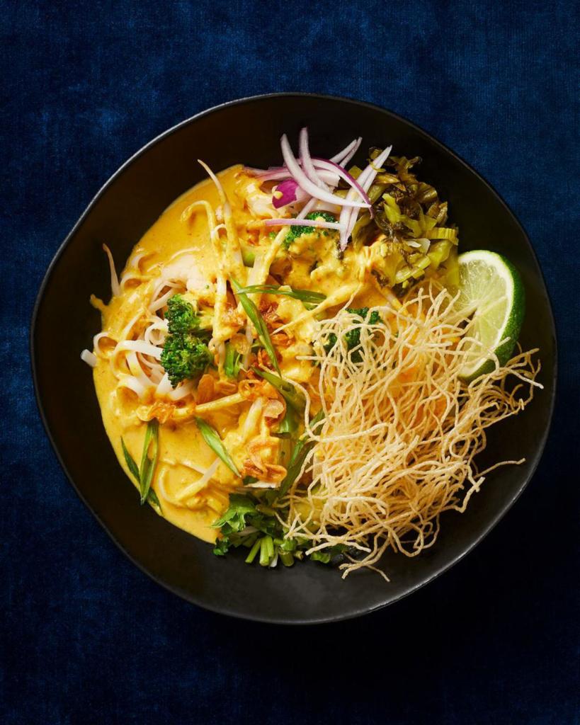 Golden Curry (24 oz)  · Homemade yellow curry with turmeric, cumin, curry powder cooked with creamy coconut milk, carrot, broccoli, and yellow onion, potato.