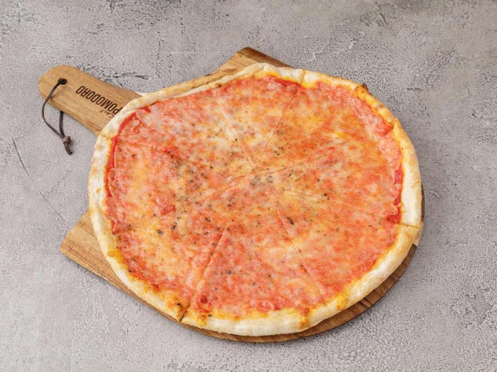Cheese Pizza · Tomato sauce, mozzarella cheese and Pecorino Romano cheese.