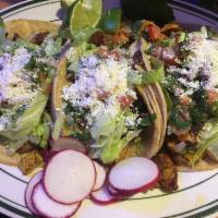 Taco de carne enchilada (1) · Spicy pork. 