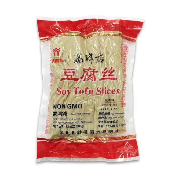 Soy Tofu Slices 500 gram · 高碑店 五香豆腐丝 500G