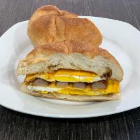 Breakfast Egg Sandwich with Meat · 