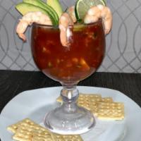 Coctel De Camarones · Authentic shrimp cocktail.