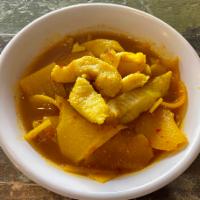 Yellow Sour Curry · Kang luang. Spicy southern yellow sour curry with pickle bamboo shoot and white fish. The mo...