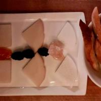 Cheese plate · assortment of Greek cheeses
comes with a side of toasted bread