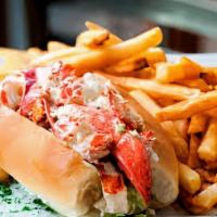 Creole Lobster Roll · Chilled lobster meat dressed in creole mayo dressing served on a toasted buttered roll, and ...