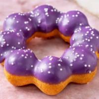 Ube Purple Sweet Potato Mochi Donut · Special purple sweet potato glaze on top mochi donut.