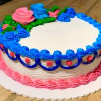 Signature Birthday Cake For Both · Vanilla cake with vanilla and chocolate custard serves 15-18 people.