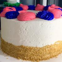 French Cream Vanilla Cake · Serves 10-12 people.