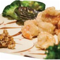 Walnut Shrimp · Creamy sweet syrup, deep fried shrimp, crispy honey walnut, steamed broccolis with choice of...