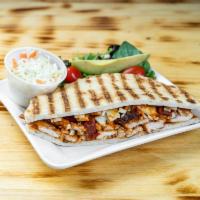 11- CHIPOTLE CHICKEN PANINI · Grilled chicken, sun-dried tomato, pepper jack cheese, and chipotle mayo.