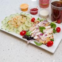 Chicken Salad in A Wheat Wrap · Lettuce, tomatoes.