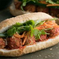 (NEW) Meatballs Traditional Banh Mi Sandwich · Beef Meatballs in traditional Italian tomato sauce. Finger licking Good!